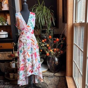 Calvin Klein Multicolor Floral High-Low Dress